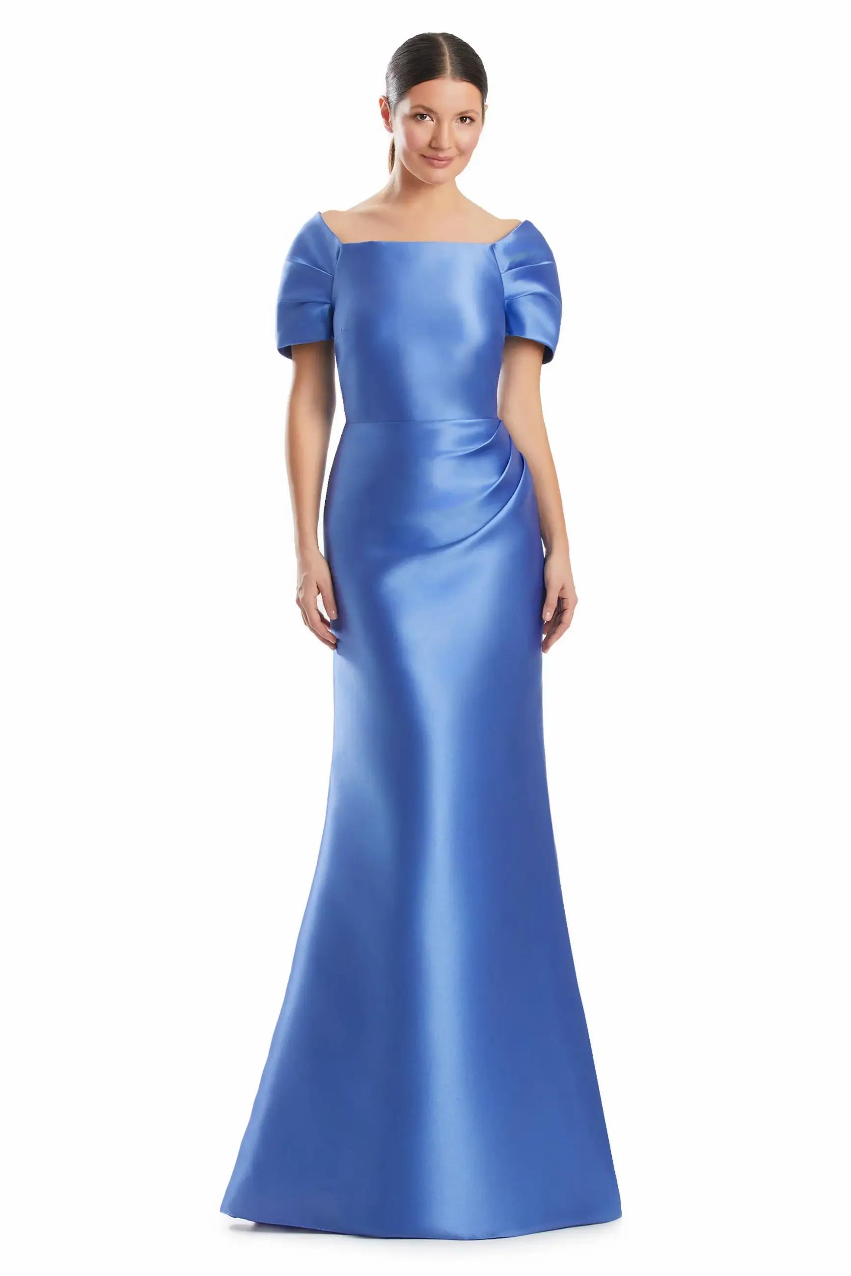 Elegance Redefined: Blue Dresses for Mothers of the Bride and Groom Image