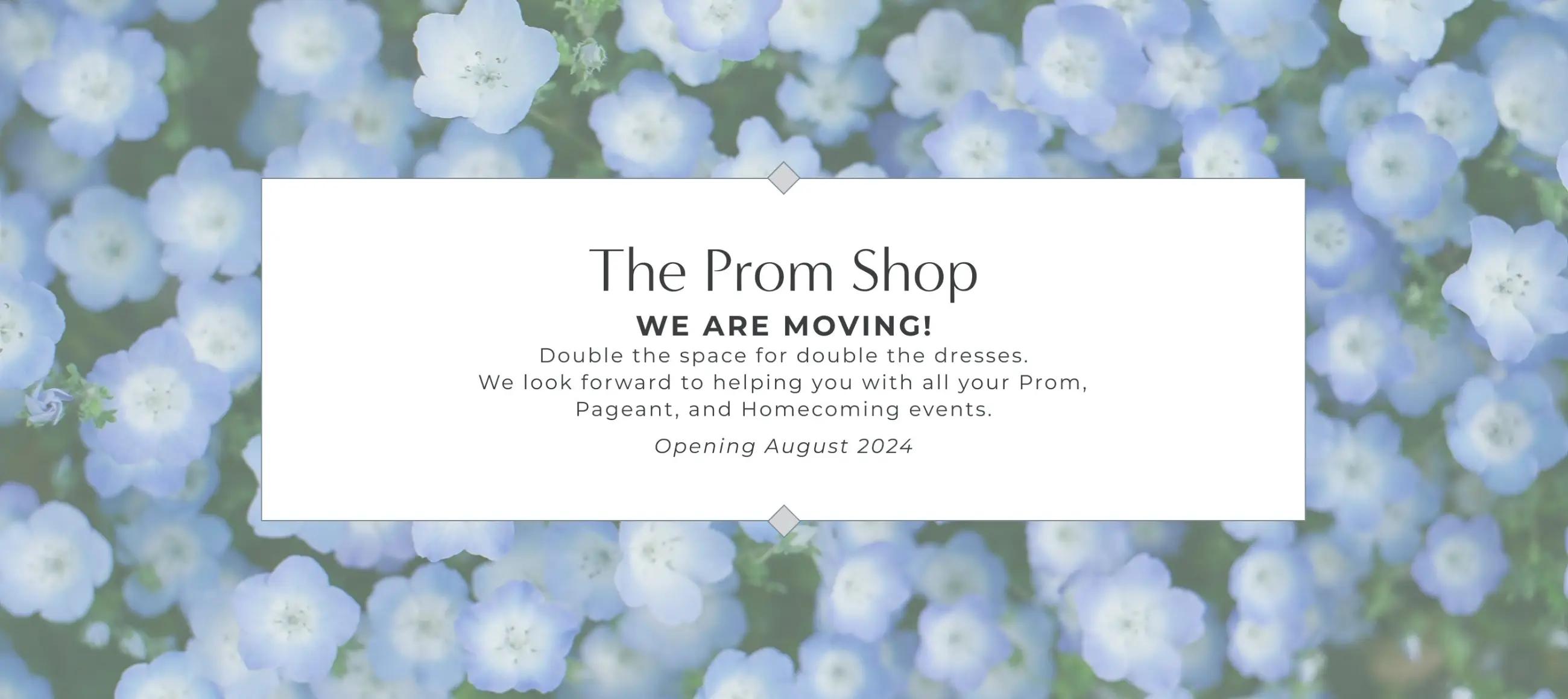 The Prom Shop Moving Banner for Desktop